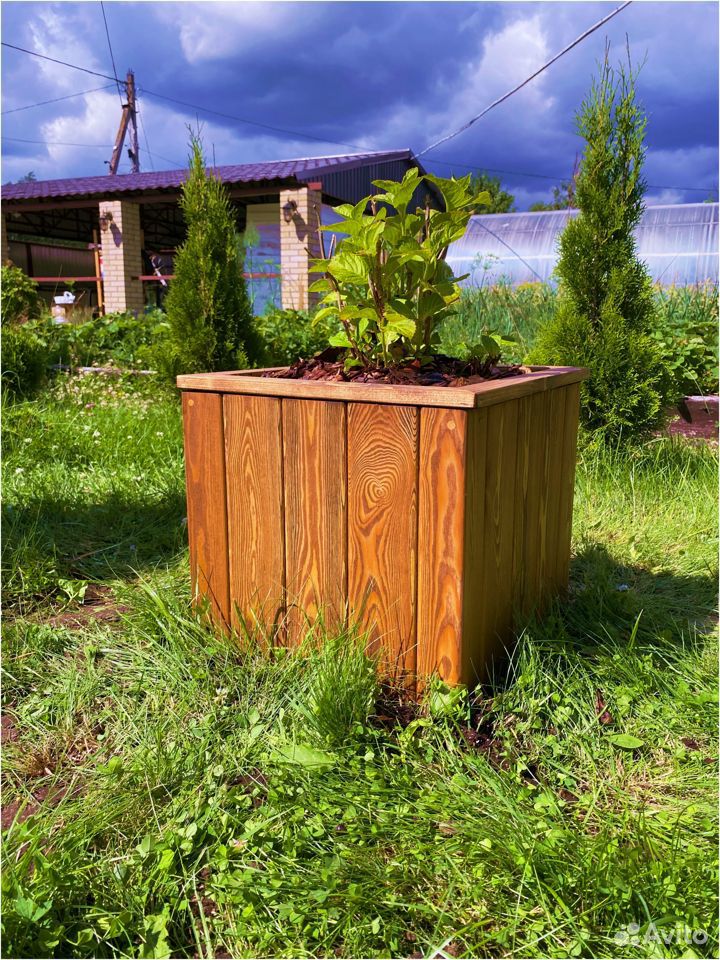 Деревянное кашпо купить на Зозу.ру - фотография № 2