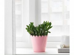 Розовое кашпо для растений IKEA