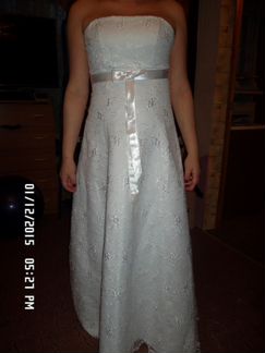 Свадебное платье с меховой накидкой