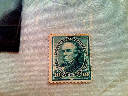 1890 г. США.10 ц. Уэбстер /зеленый/ банкнота США