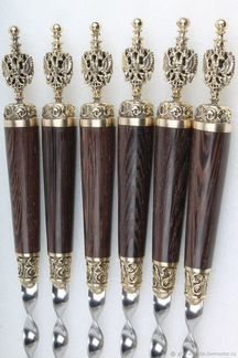 Шампура. Серия с деревянной ручкой
