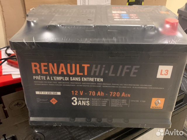 Аккумулятор 70ач на Renault