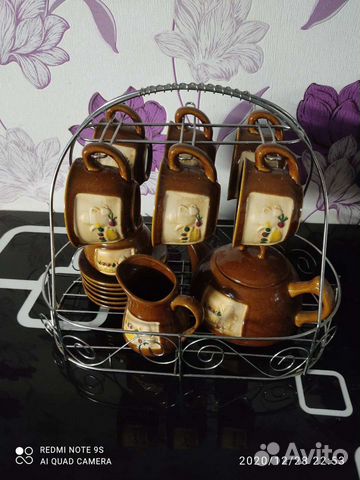 Набор чайно- кофейный на подставке, новый