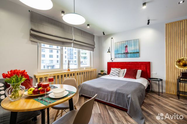 

Квартира-студия, 28 м², 2 кровати