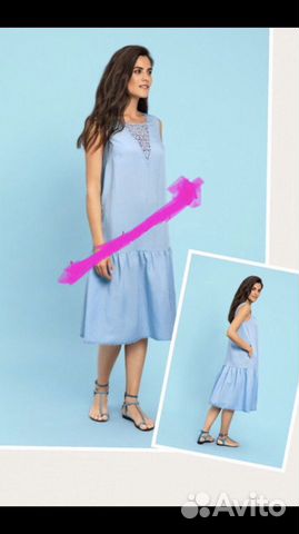 Платье хлопковое XS