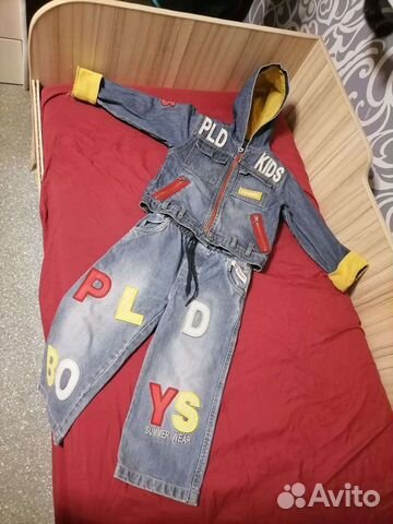 Джинсовый костюм, р. 110-116.Турция