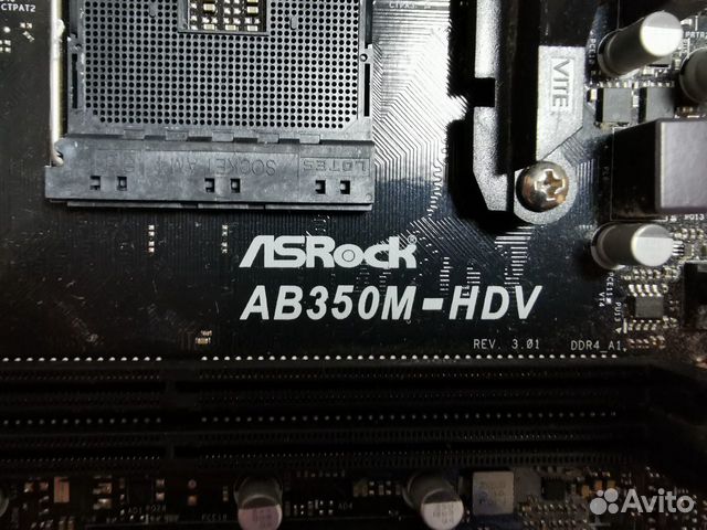 Материнская плата(AM4) ASRock AB350M-HDV R3.0