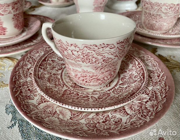 Трио и пары чайные Англия «Телега»