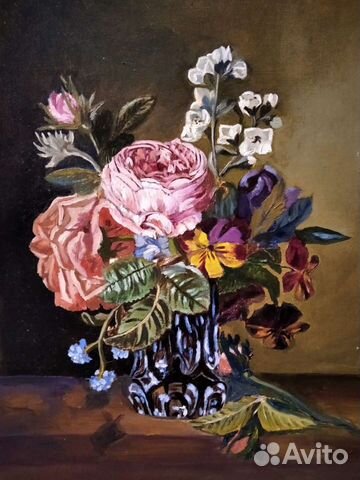 Картина,Натюрморт с розой