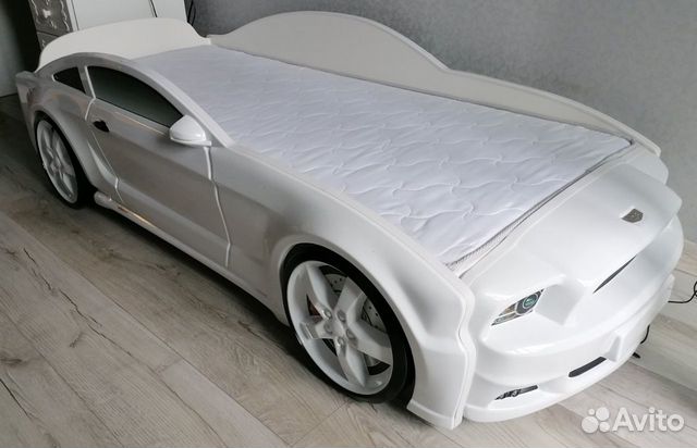 Кровать машинка 3D 160х70 с матрасом