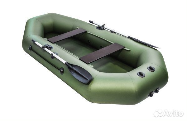 Лодка надувная пвх 280 зелёный 