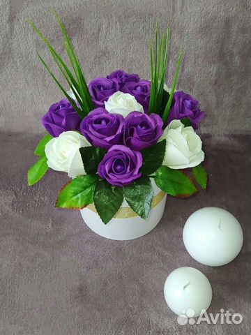 Букет из мыльных роз