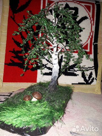 Береза из бисера