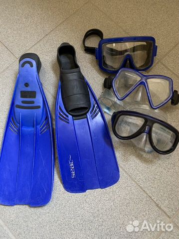 Ласты, маски для плавания детские
