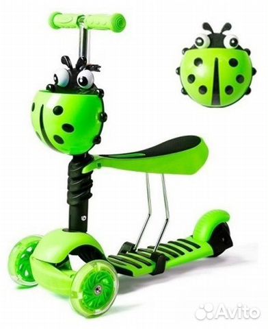 Самокат детский трехколесный с сидением