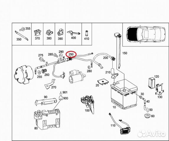 Провод силовой Mercedes-Benz S-Class W221 273.961