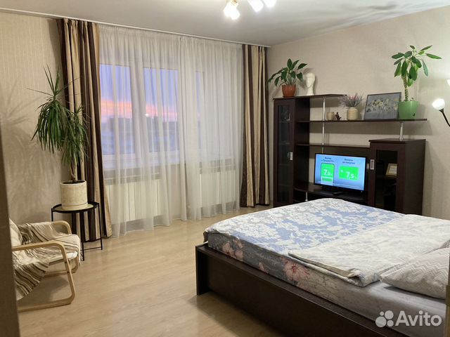 

1-к. квартира, 52 м², 2 кровати