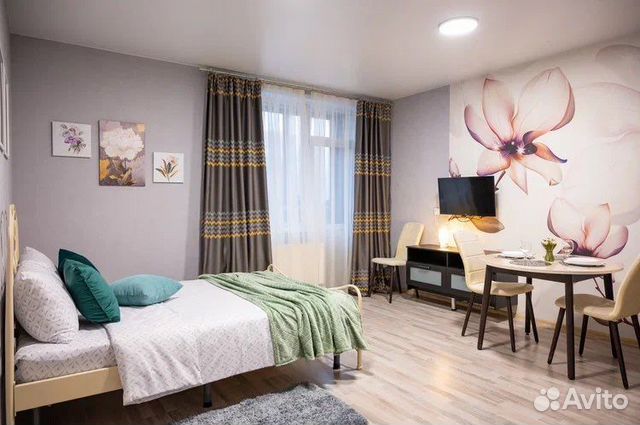 

Квартира-студия, 32 м², 2 кровати