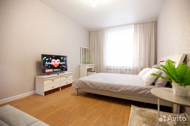 

1-к. квартира, 44 м², 2 кровати