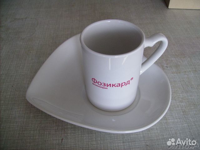 Чайная пара с блюдцем в виде сердца. Фарфор. Новая Чайная пара с блюдцем в виде сердца. Фарфор. Новая