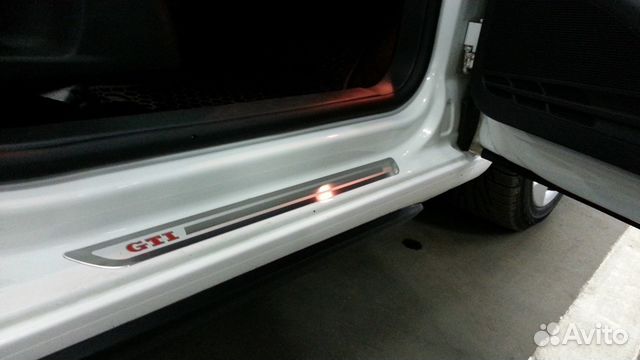 Накладки на пороги vw gti volkswagen комплект 4 шт