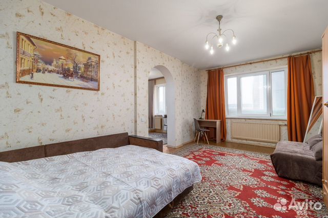 

1-к. квартира, 41 м², 2 кровати