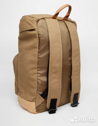 Парусиновый рюкзак с лямками из искусственной кожи Парусиновый рюкзак с лямками из искусственной кожи