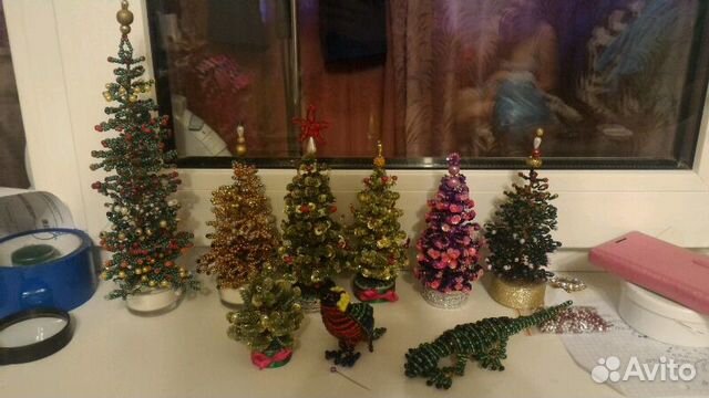 Елочка елка новый год бисер подарки игрушки ручная