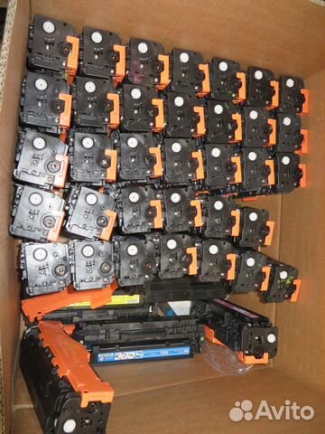 Картриджи HP после первого прохода Картриджи HP после первого прохода