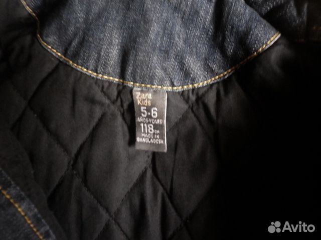 Джинсовая утепленная куртка Zara 118 см 5-6 лет