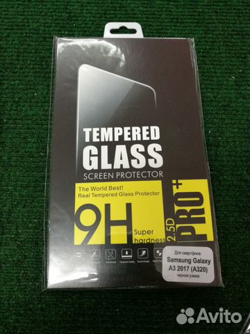 Защитное стекло для Samsung A3 2017 черный