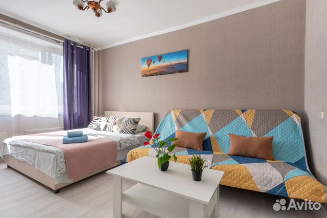

1-к. квартира, 37 м², 2 кровати