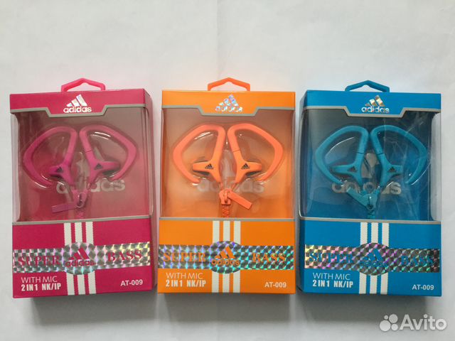Наушники Adidas на молнии с поворотным креплением