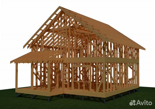 Силовой каркас дома 9х9 2 этажа Силовой каркас дома 9х9 2 этажа