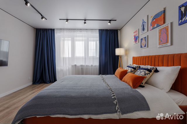 

1-к. квартира, 44 м², 2 кровати