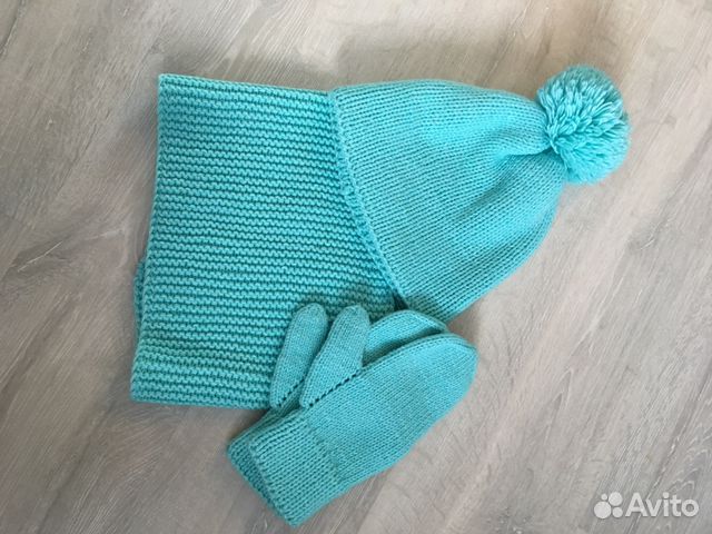 Шапка снуд варежки