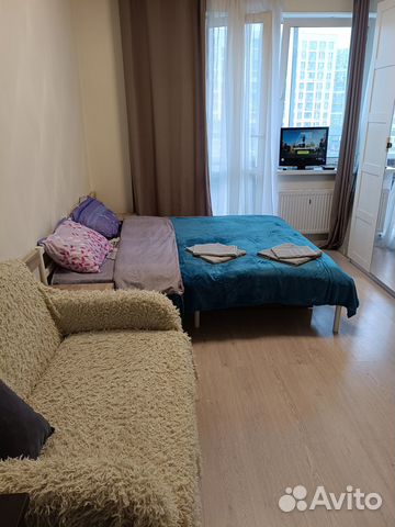 

Квартира-студия, 28 м², 2 кровати