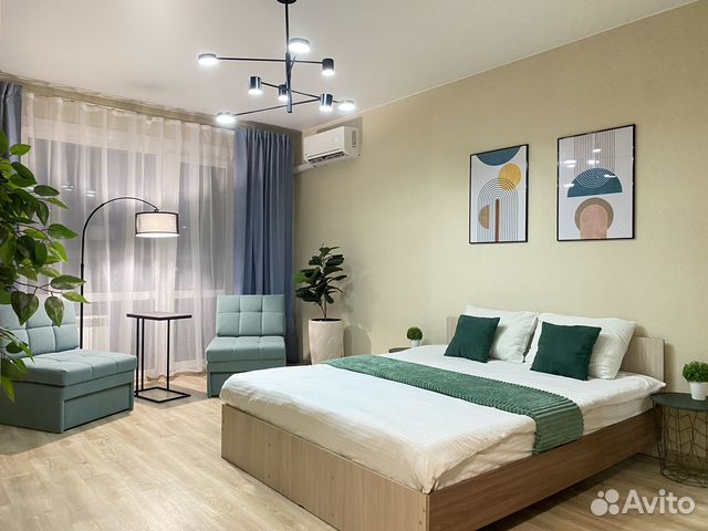 

1-к. квартира, 44 м², 3 кровати