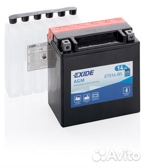 Мото аккумулятор exide ETX16-BS (YTX16) Мото аккумулятор exide ETX16-BS (YTX16)