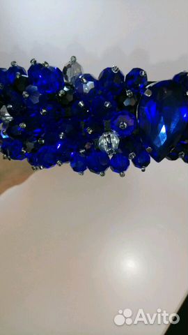 Ободок корона с кристаллами и камнями