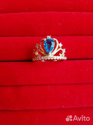 Кольцо Корона р.18-18,5 и серьги Адриатика