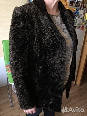 Шуба искусственный мех под каракуль