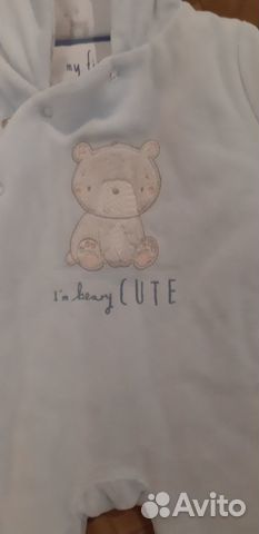 Утепленный велюровый комбез Mothercare новый