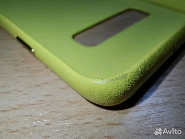 Чехол SAMSUNG Leather Galaxy S10+ желтый