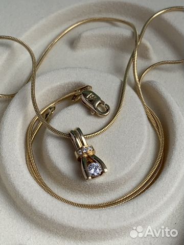 Цепь колье с бриллиантами 750пр Цепь колье с бриллиантами 750пр