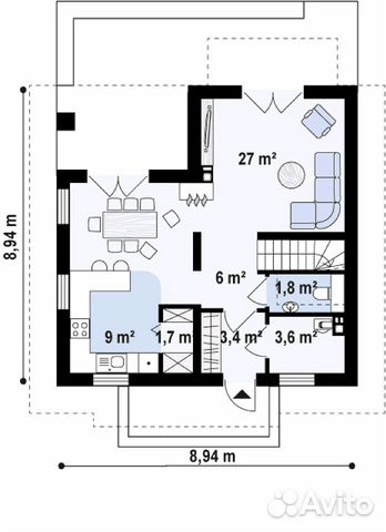 Дом 110 м² на участке 10 сот.