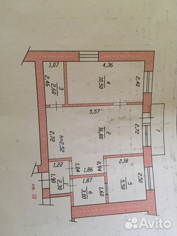 2-к квартира, 43.3 м², 3/5 эт. 2-к квартира, 43.3 м², 3/5 эт.