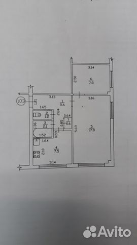 2-к квартира, 42.7 м², 1/5 эт.