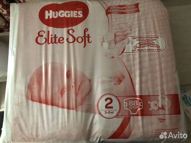 Подгузники Huggies Elite Soft, размер 2 (3-6 кг)