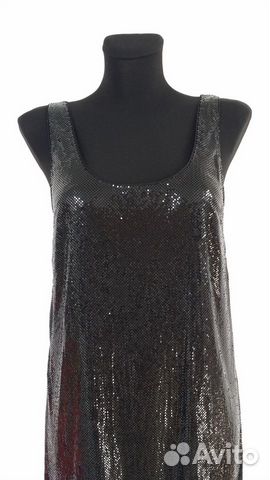 Черное металлическое платье Kate Moss for Topshop Черное металлическое платье Kate Moss for Topshop